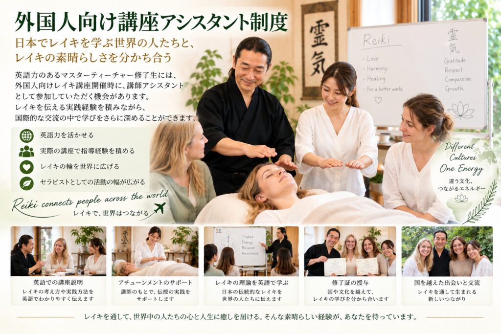 外国人向けレイキ講座アシスタント制度